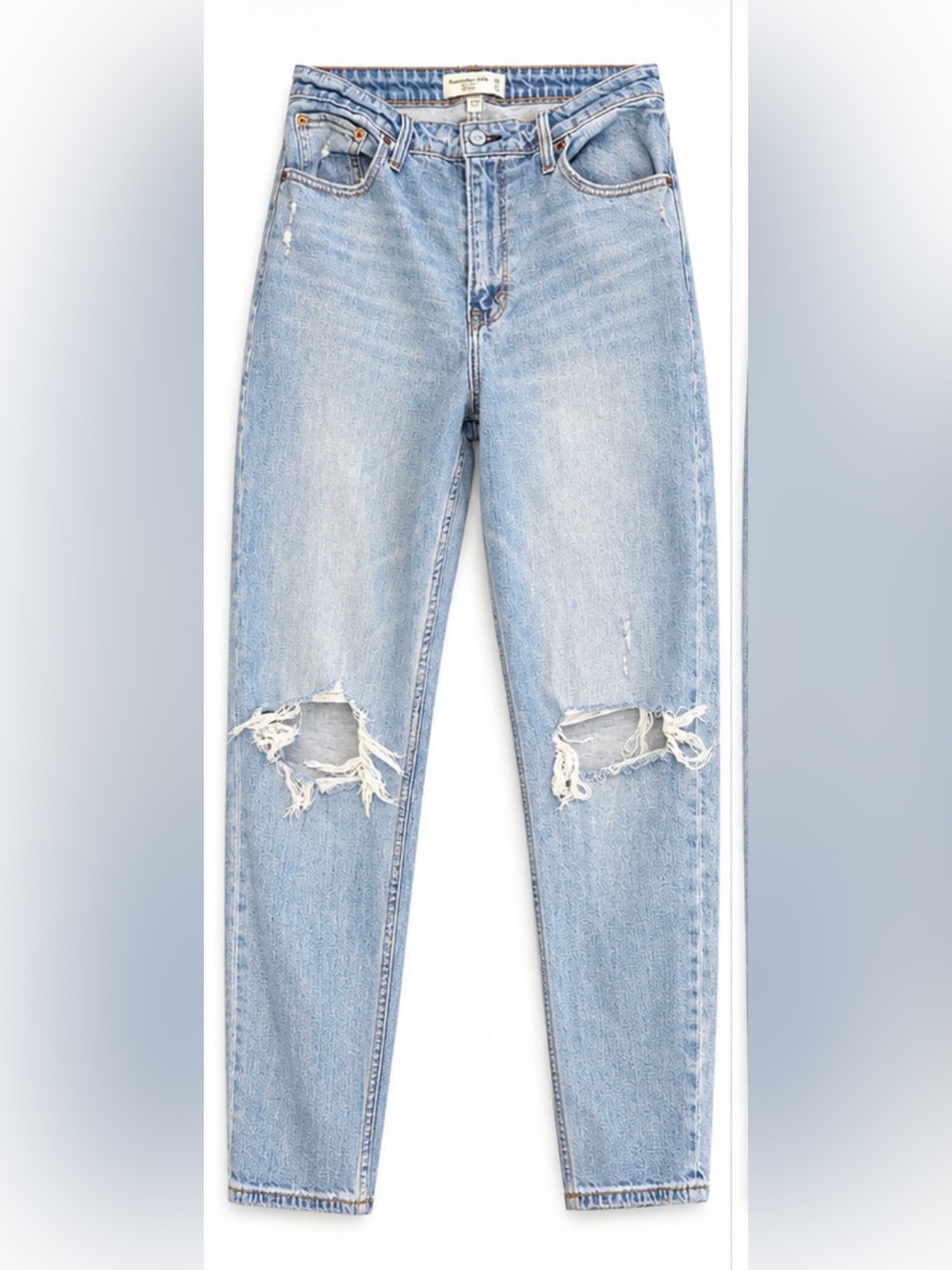 Abercrombie & Fitch Curve Love The Mom High Rise Distressed Jeans Size 29 / 8R